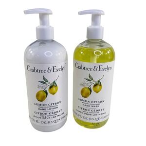 Crabtree & Evelyn Lemon Citron Honey & Coriander Hand Wash & Lotion Set 16.9oz